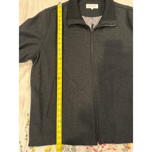 Calvin Klein Wool Blend Zip Up Jacket - Picture 12 of 13